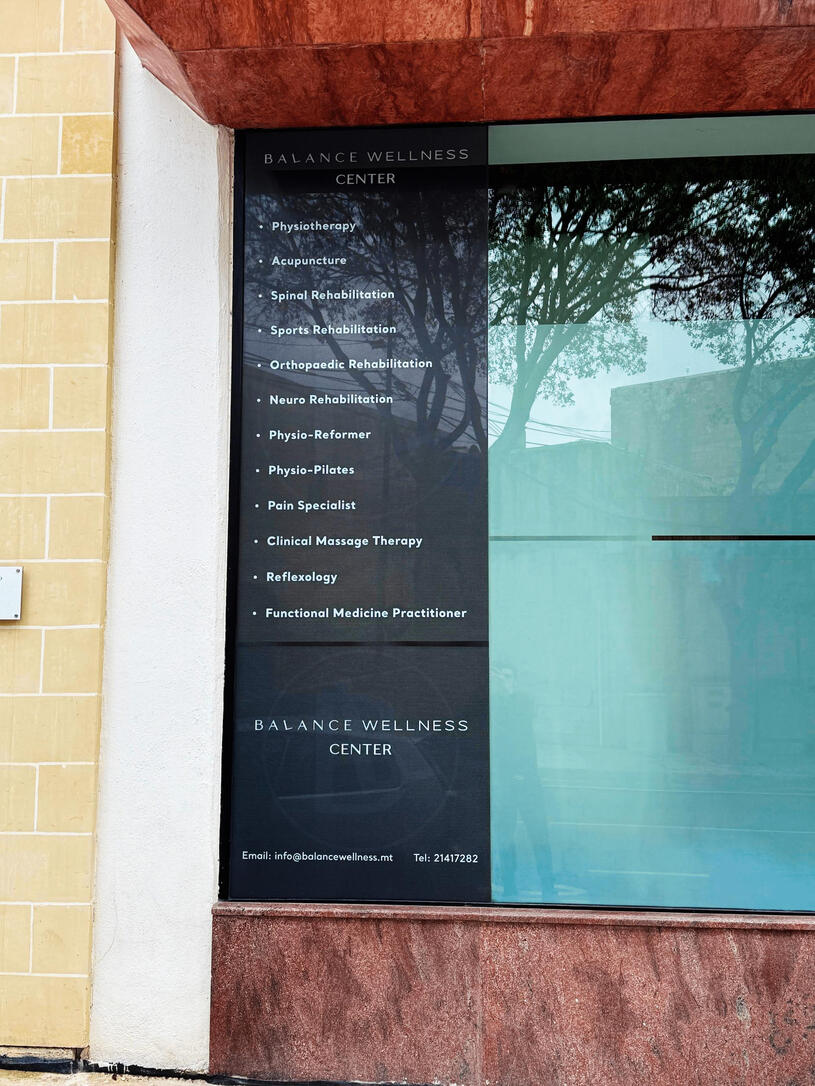 One way vision menu facade design