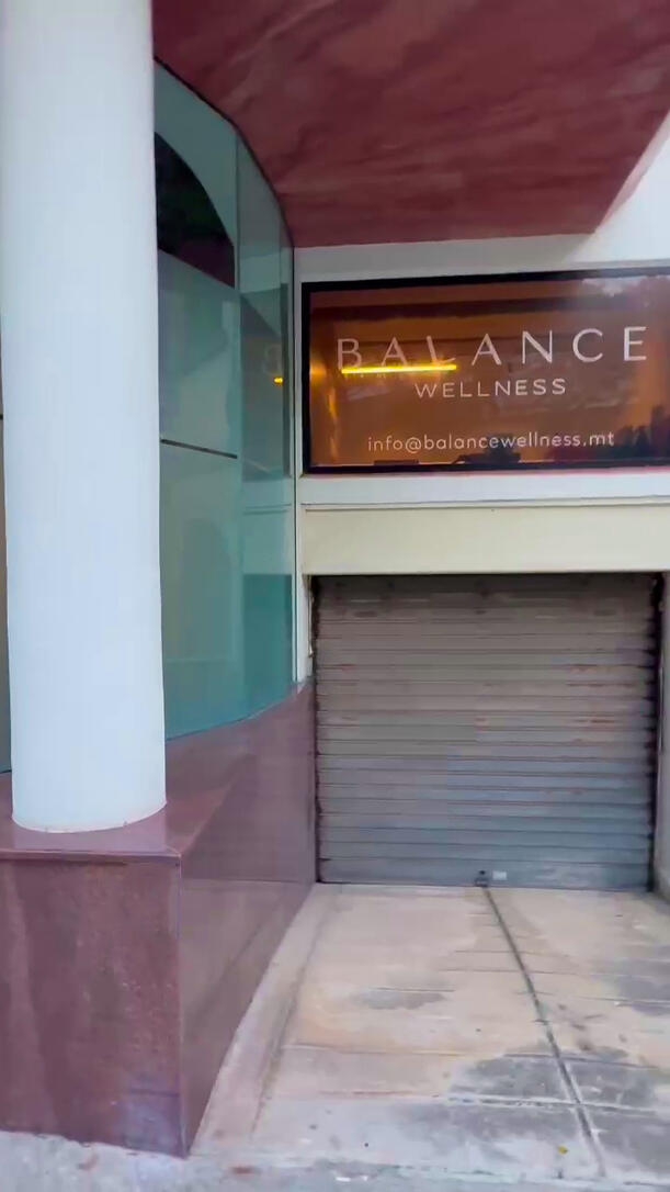 One way vision logo office window facade design